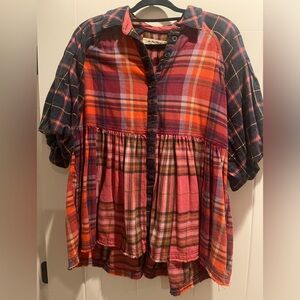 Free People flannel top